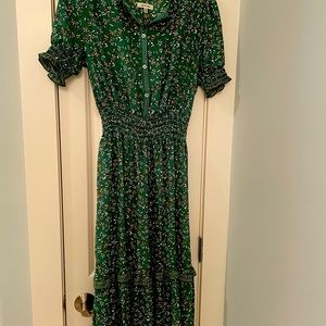 Summer dress. Short sleeve, elastic waist , long with ruffle